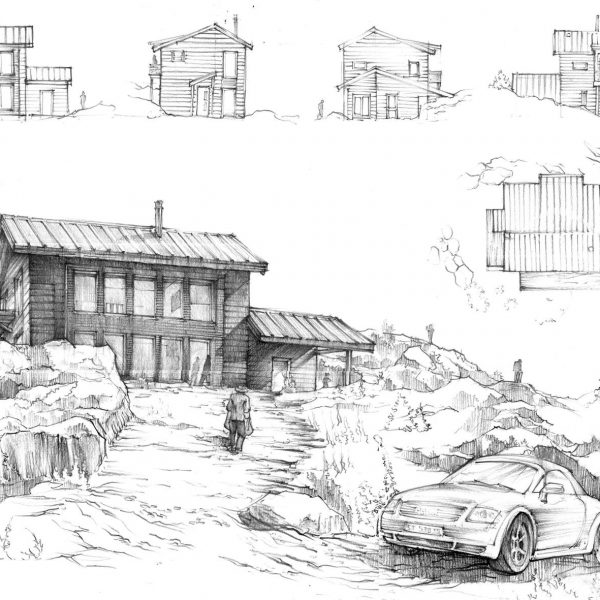 anna gac rysunek ołówkiem ilustracja odręczna architektura