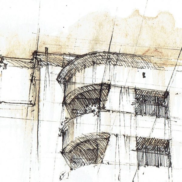 anna gac rysunek odręczny akwarela malowanie kawą architektura wizualizacja